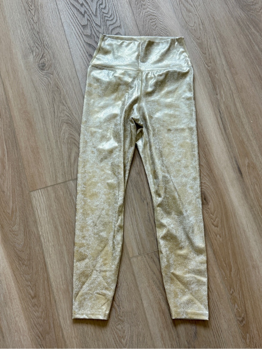 Carbon38 Metallic Gold High-Waist Leggings